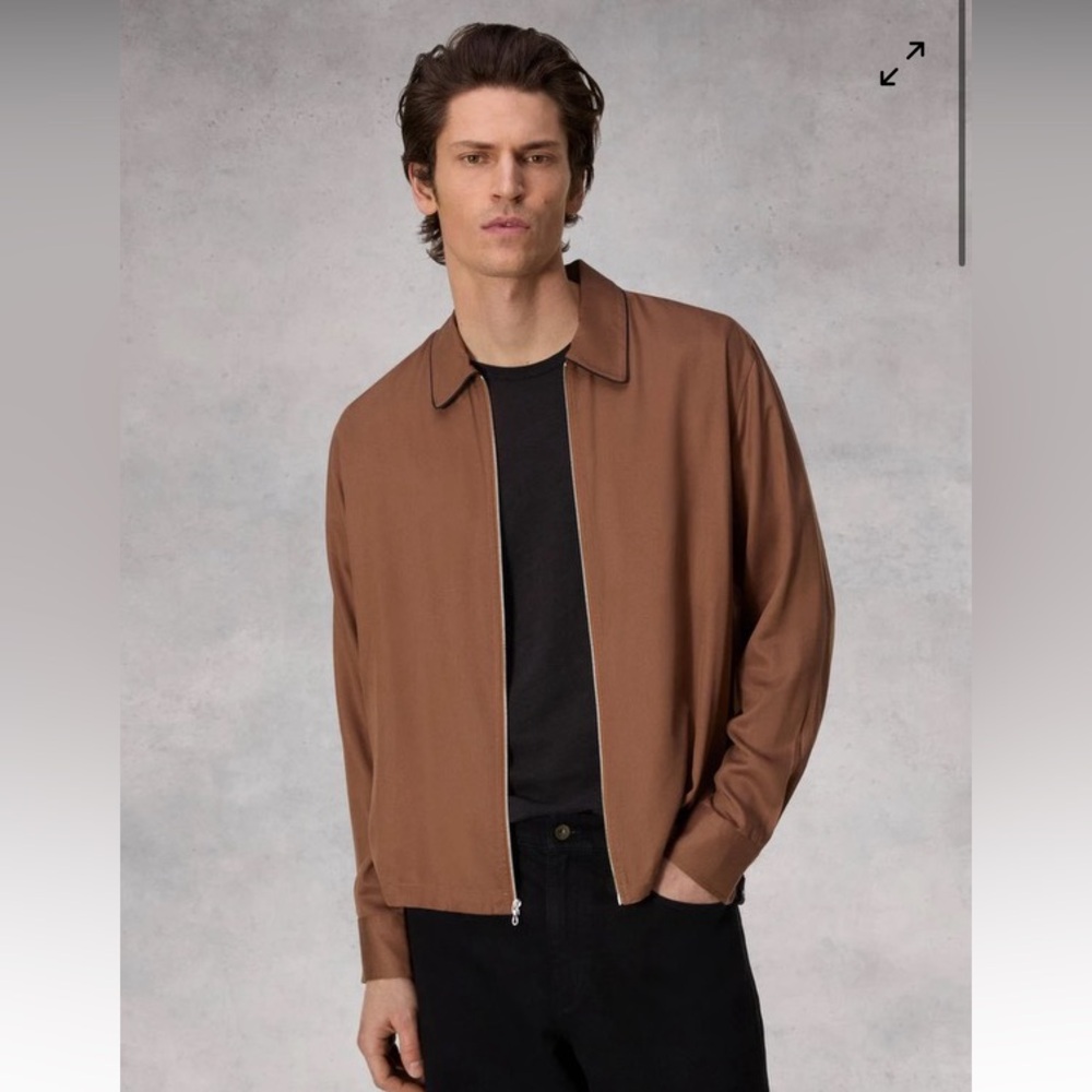 Rag & Bone Blouson Viscose Zip Shirt